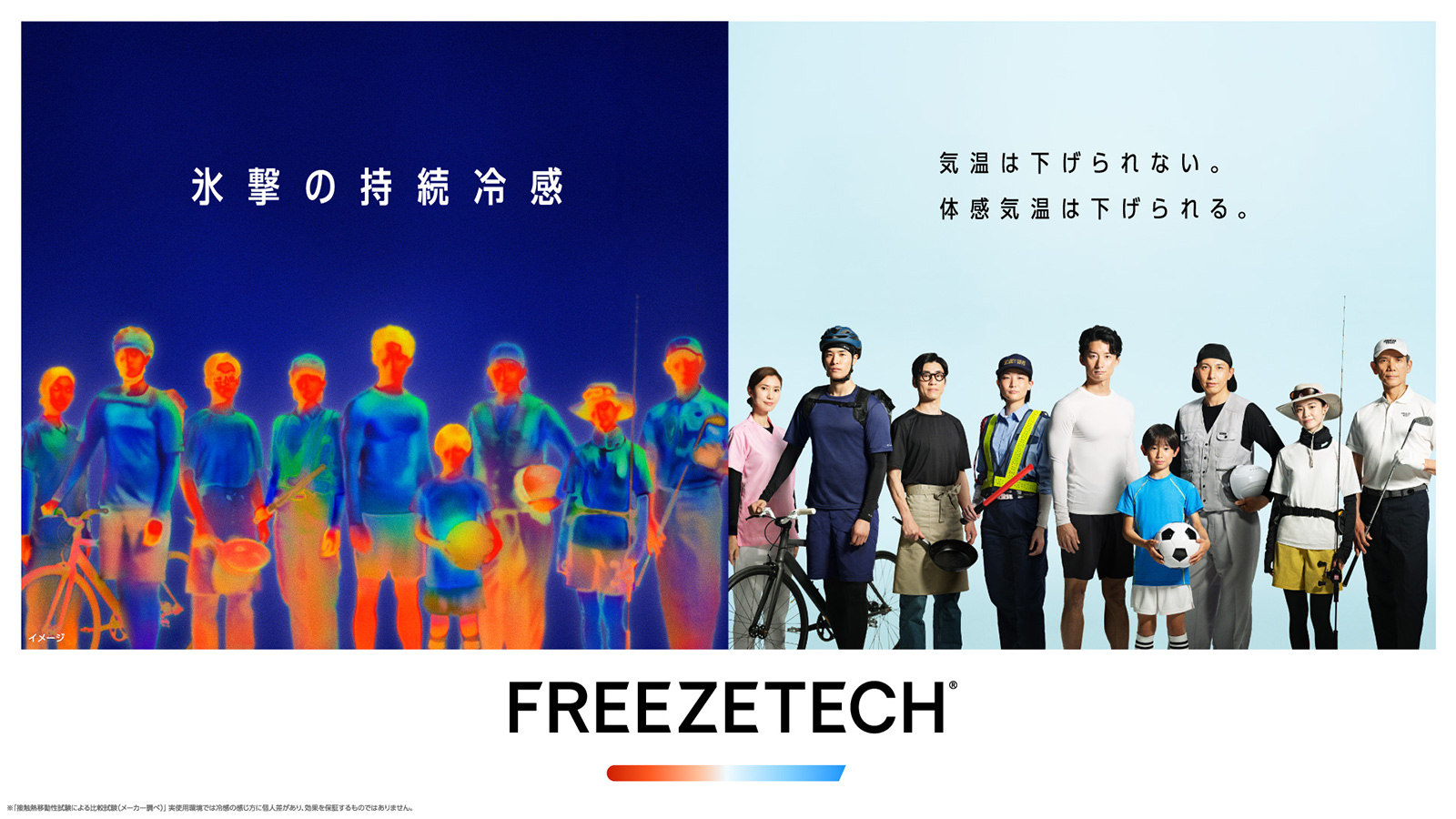 FREEZETECH 氷撃の持続冷感　気温は下げられない。体感気温は下げられる。